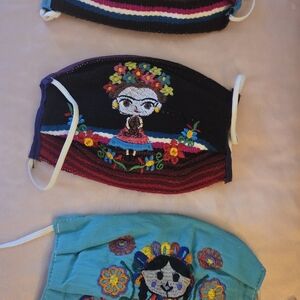 MEXICANA Vibrant Purple and Teal Masks